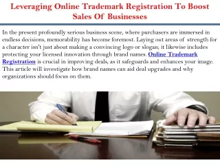 leveraging online trademark registration to boost