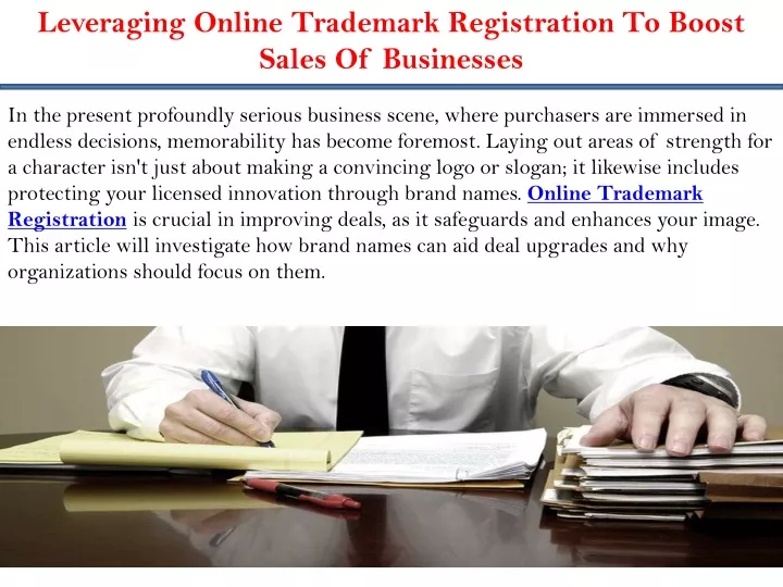 leveraging online trademark registration to boost