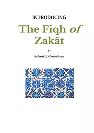 Read PDF  Introducing the Fiqh of Zakat: Basic Rulings and Outlines (Introducing Fiqh)