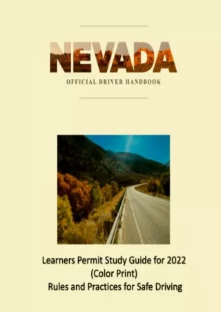 Download [PDF] Nevada Official Driver Handbook: Learners Permit Study Guide for 2022 (Color