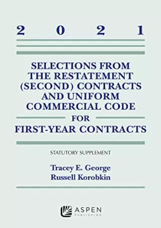 [PDF] Selections from the Restatement (Second) Contracts and Uniform Commercial Code
