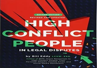 (PDF) High Conflict People in Legal Disputes Full