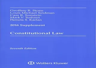 PDF Constitutional Law: 2016 Supplement (Supplements) Kindle