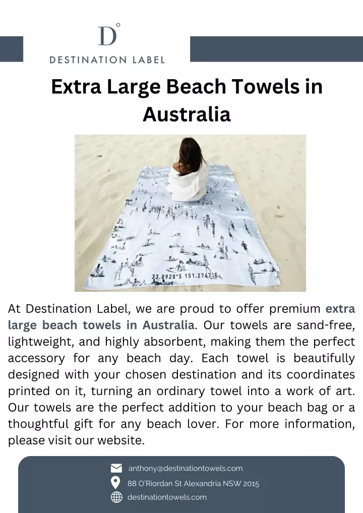 extra large beach towels in australia