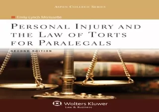 PDF Personal Injury and the Law of Torts for Paralegals, Second Edition (Aspen C