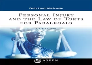 PDF Personal Injury and the Law of Torts for Paralegals (Aspen Paralegal) Free