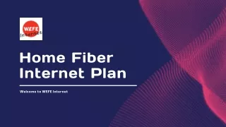 Home Fiber Internet Plan