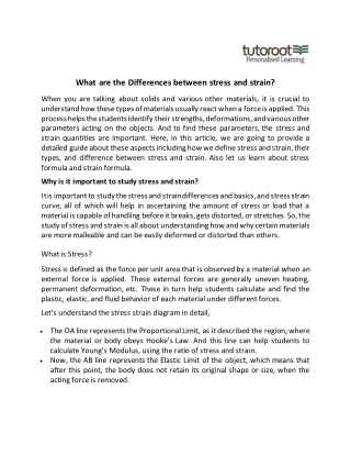 what are the differences between stress and strain