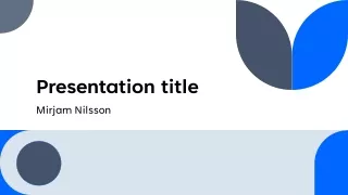 presentation title mirjam nilsson