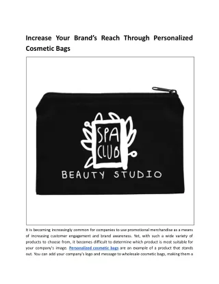 Increase Your Brand’s Reach Through Personalized Cosmetic Bags