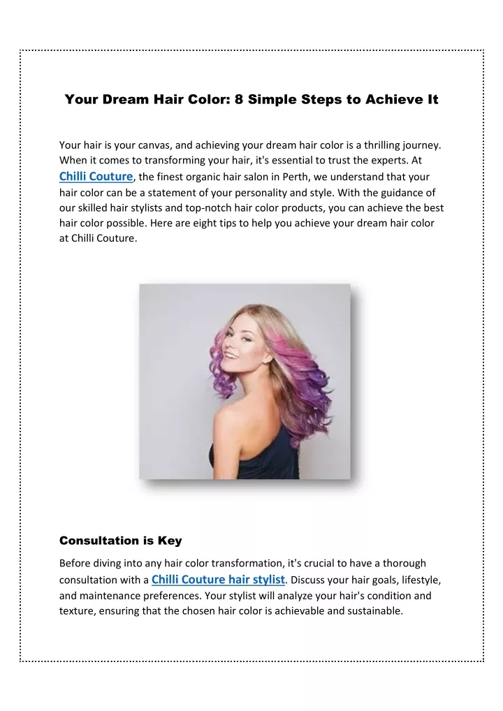 your dream hair color 8 simple steps to achieve it