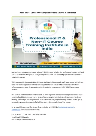boost your it career with skilliq s professional