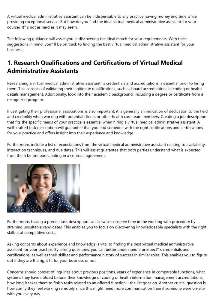 a virtual medical administrative assistant