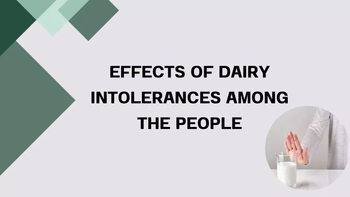 effects of dairy intolerances among the people