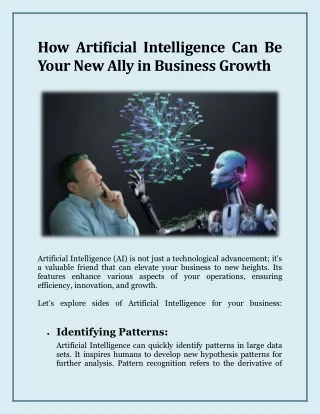 How Artificial Intelligence Can Be Your New Ally in Business Growth