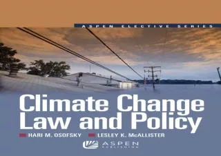 (PDF) Climate Change Law and Policy (Aspen Elective Series) Android