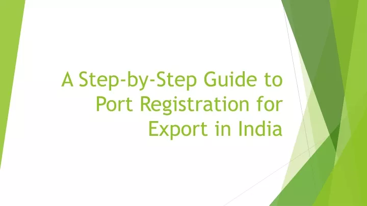 a step by step guide to port registration