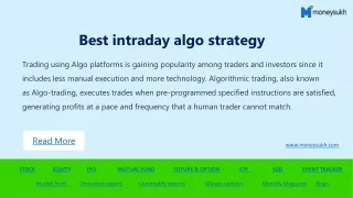 best intraday algo strategy