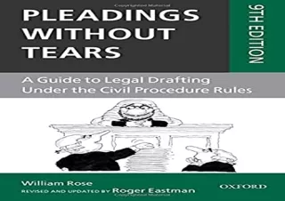 [PDF] Pleadings Without Tears: A Guide to Legal Drafting Under the Civil Procedu