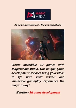 3d game development