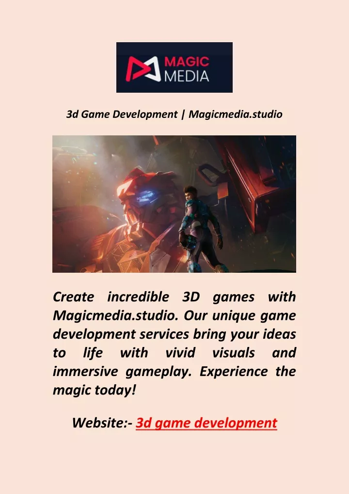 3d game development magicmedia studio