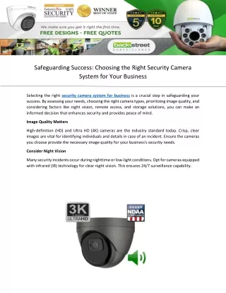 safeguarding success choosing the right security