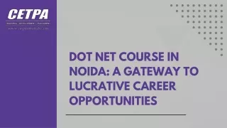 dot net course in noida a gateway to lucrative