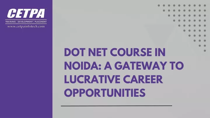 dot net course in noida a gateway to lucrative