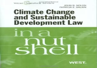 (PDF) Climate Change and Sustainable Development Law in a Nutshell (Nutshells) K