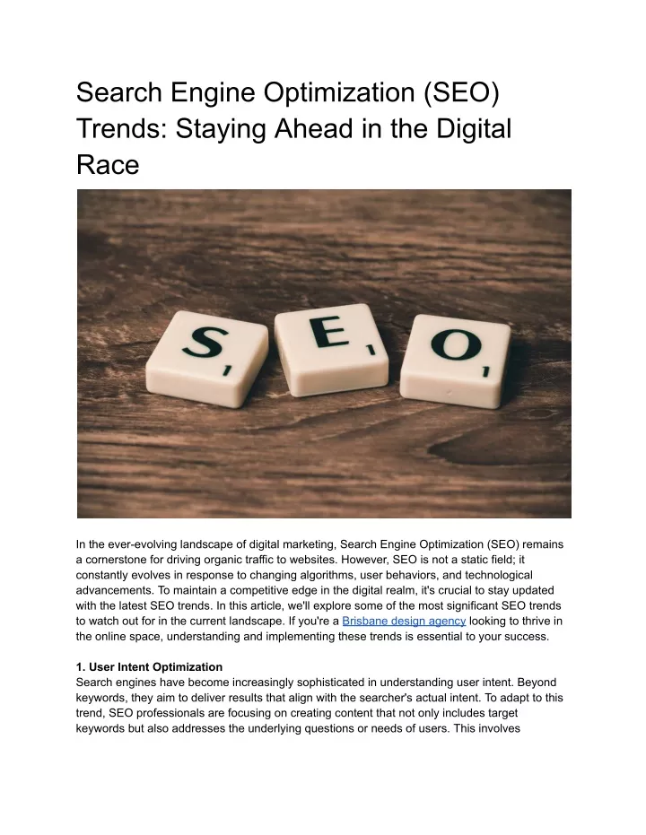 search engine optimization seo trends staying