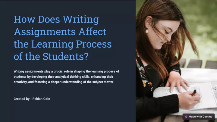 how does writing assignments affect the learning