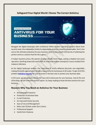 safeguard your digital world choose the correct