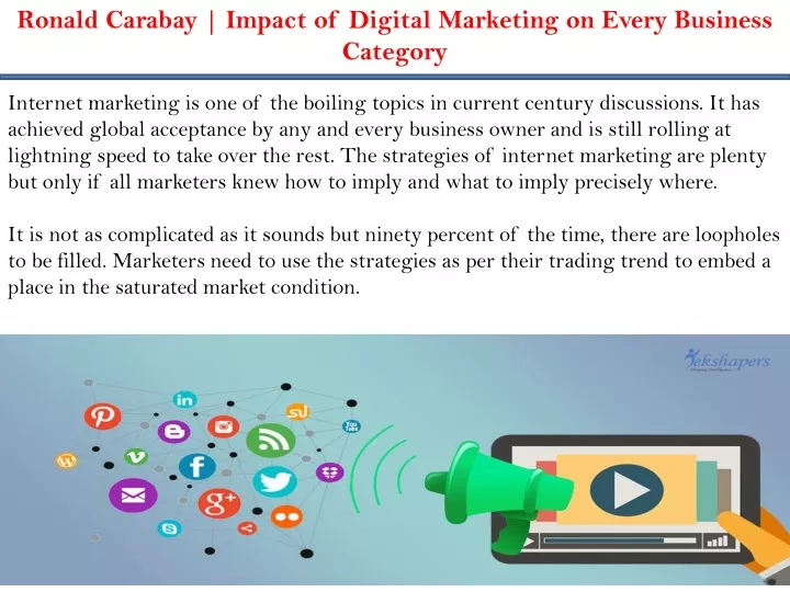 ronald carabay impact of digital marketing