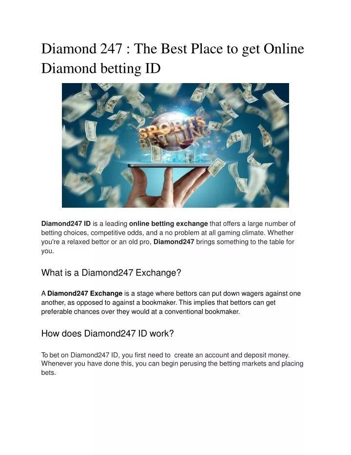 diamond 247 the best place to get online diamond betting id