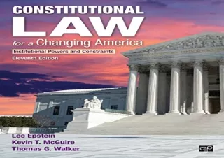 PDF Constitutional Law for a Changing America: Institutional Powers and Constrai