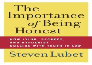 (PDF) The Importance of Being Honest: How Lying, Secrecy, and Hypocrisy Collide