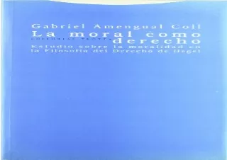 (PDF) Moral Como Derecho, La Kindle