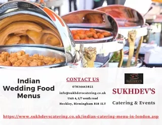 Top Rated Indian Wedding Food Menus