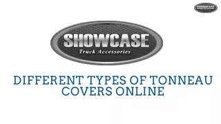 Different Types of Tonneau Covers Online