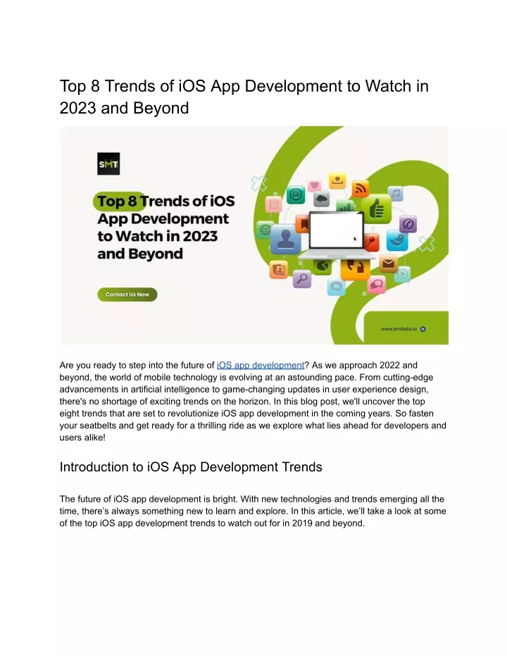 top 8 trends of ios app development to watch