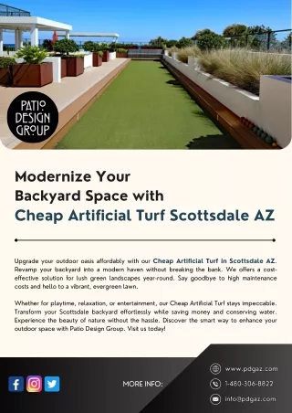 Modernize Your Backyard Space with Cheap Artificial Turf Scottsdale AZ
