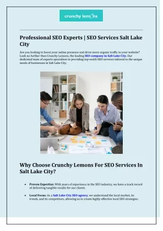 Professional SEO Experts | SEO Services Salt Lake City