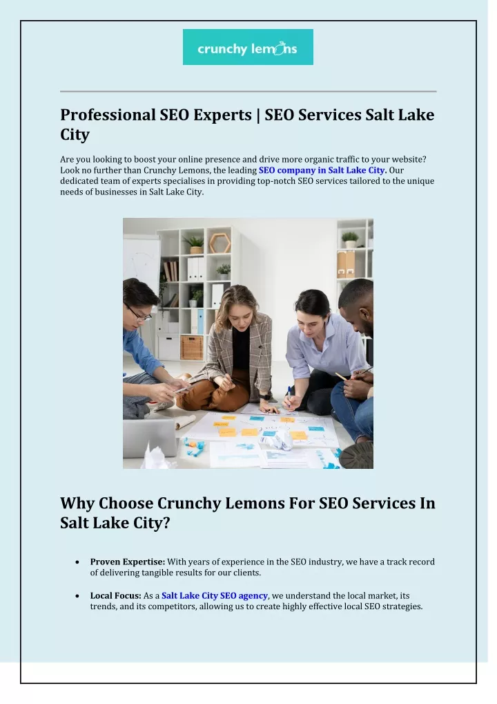 professional seo experts seo services salt lake