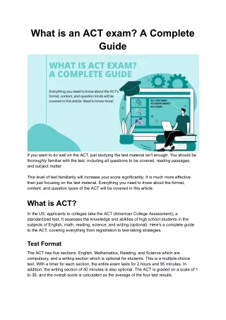 What is ACT exam: A Complete Guide