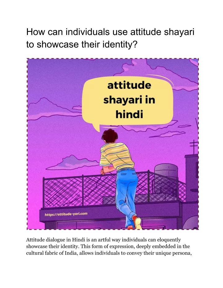 how can individuals use attitude shayari