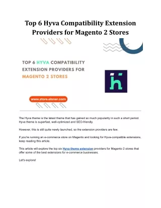 top 6 hyva compatibility extension providers