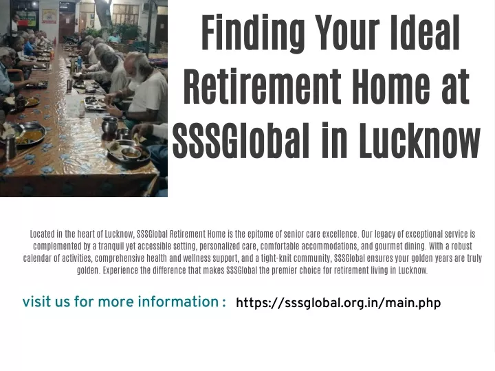 finding your ideal retirement home at sssglobal