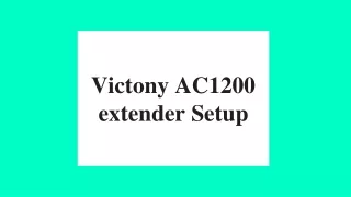victony ac1200 extender setup