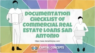 Documentation Checklist of Commercial Real Estate Loans San Antonio