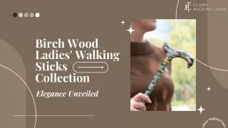 Elegance Unveiled: Birch Wood Ladies' Walking Sticks Collection